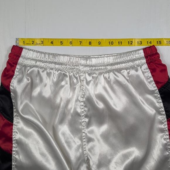 Nike 90s Super Rare Vintage America Satin Nylon Soccer Shorts White Black M - Picture 8 of 14